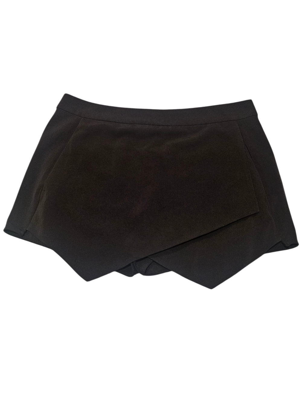 NWT Kensie Black Asymmetrical Wrap Skort - Size Small